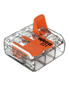 Conector de Emenda 3 Polos Flexível 0,50 - 6,0MM 221-613 Wago