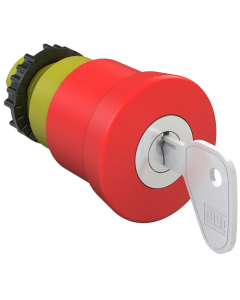 Frontal Botão de Comando Cogumelo c/ Chave Yale 42MM-22MM Vermelho Weg