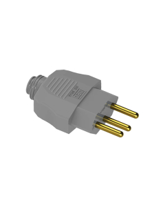Plugue de Tomada Macho 2P + T 20A Axial Cinza Weg