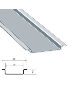 Trilho Liso Zincado TS 35 Aiedem