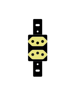 Tomada Modulo 2X 2P + T Injetel Amarelo Weg